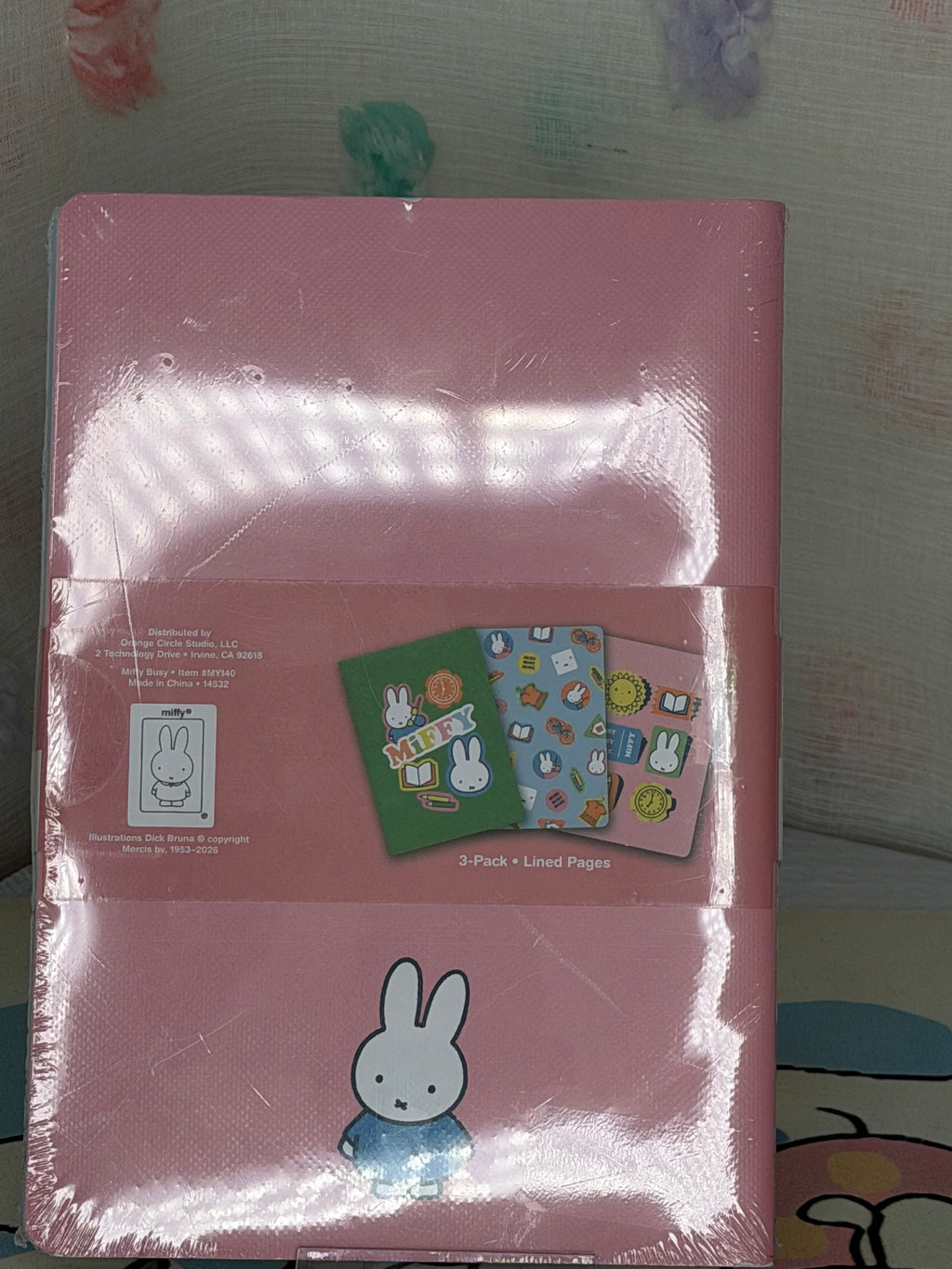 Miffy Miffy Notebook Trio 3-Pack Lined Pages 80 Pages Each Green Pink