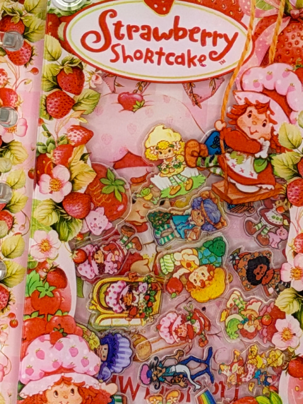Strawberry Shortcake A6 Mini Ring Binder Lined Shaker Notebook Multicolor Floral
