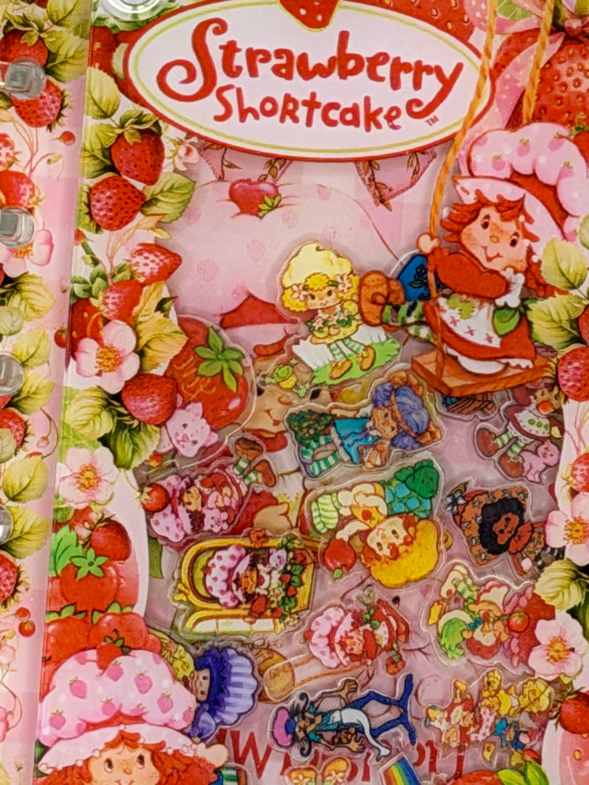 Strawberry Shortcake A6 Mini Ring Binder Lined Shaker Notebook Multicolor Floral
