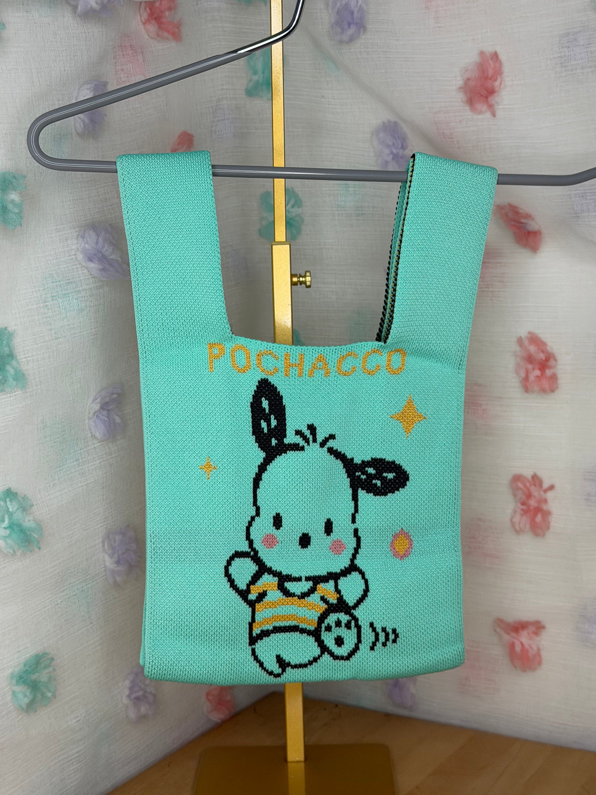 Sanrio Pochacco Knit Hand Tote Bag