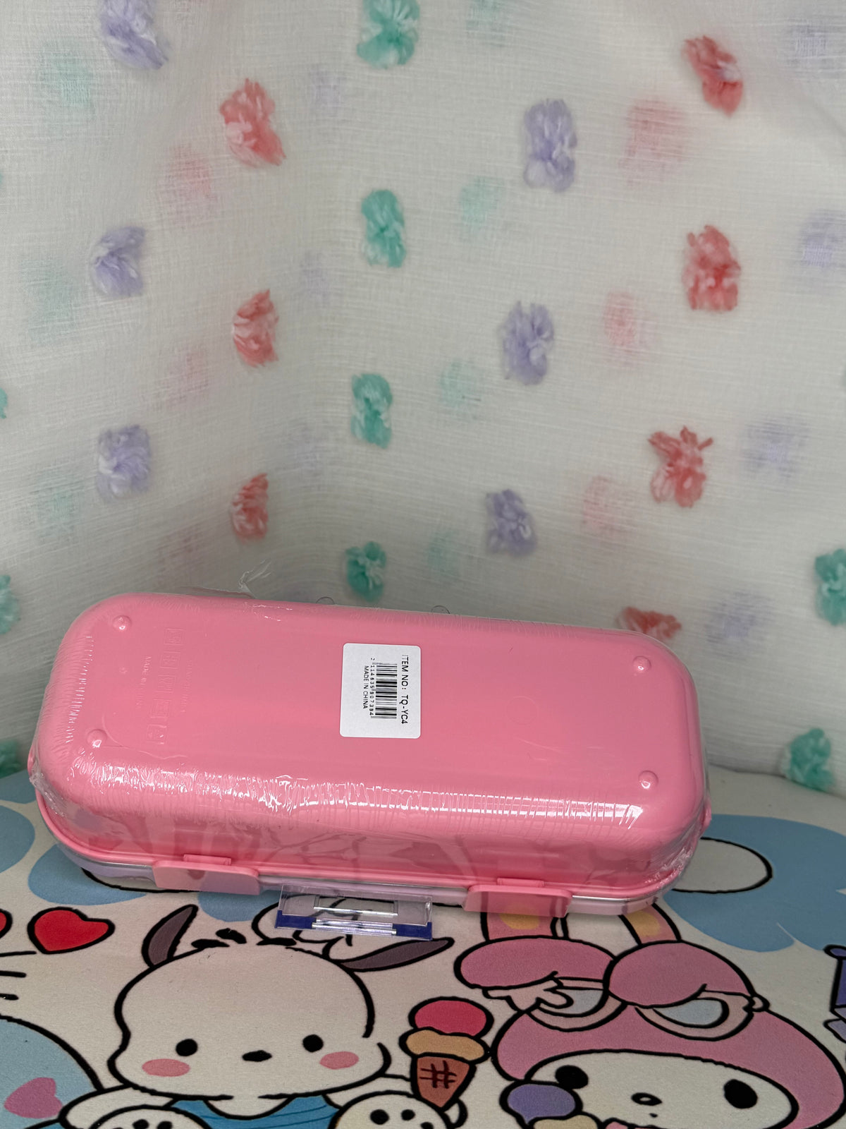 Sanrio My Melody Pink/Clear Plastic Lunch Box Snap Lid Stainless Steel Insert