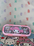 Sanrio My Melody Pink/Clear Plastic Lunch Box Snap Lid Stainless Steel Insert