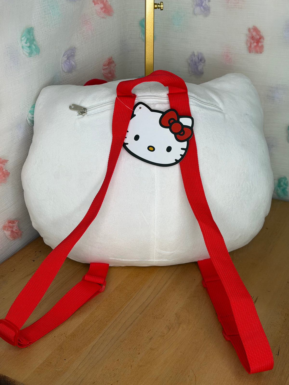Sanrio Hello Kitty Head-Shaped Red Bow Backpack 10”x13”
