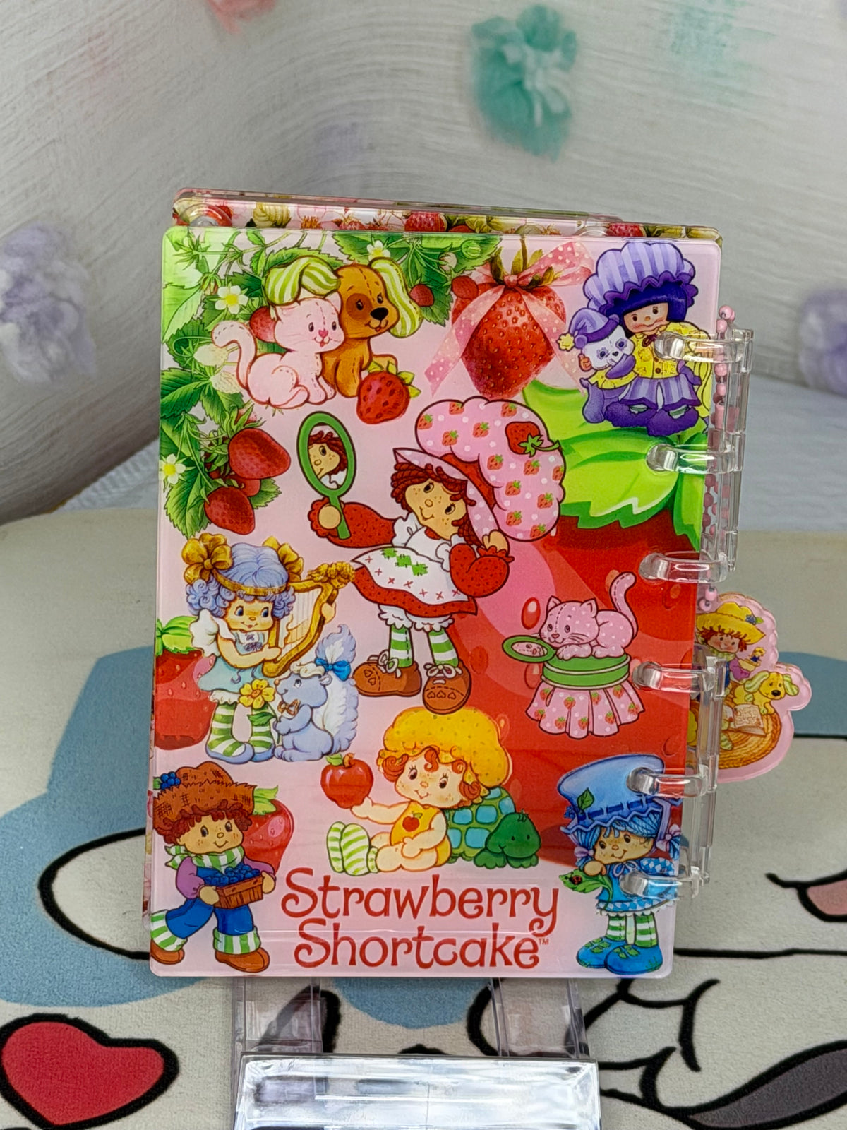 Strawberry Shortcake A6 Mini Ring Binder Lined Shaker Notebook Multicolor Floral