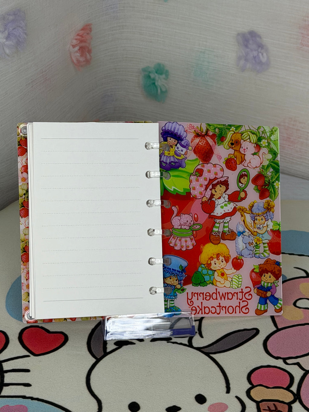 Strawberry Shortcake A6 Mini Ring Binder Lined Shaker Notebook Multicolor Floral