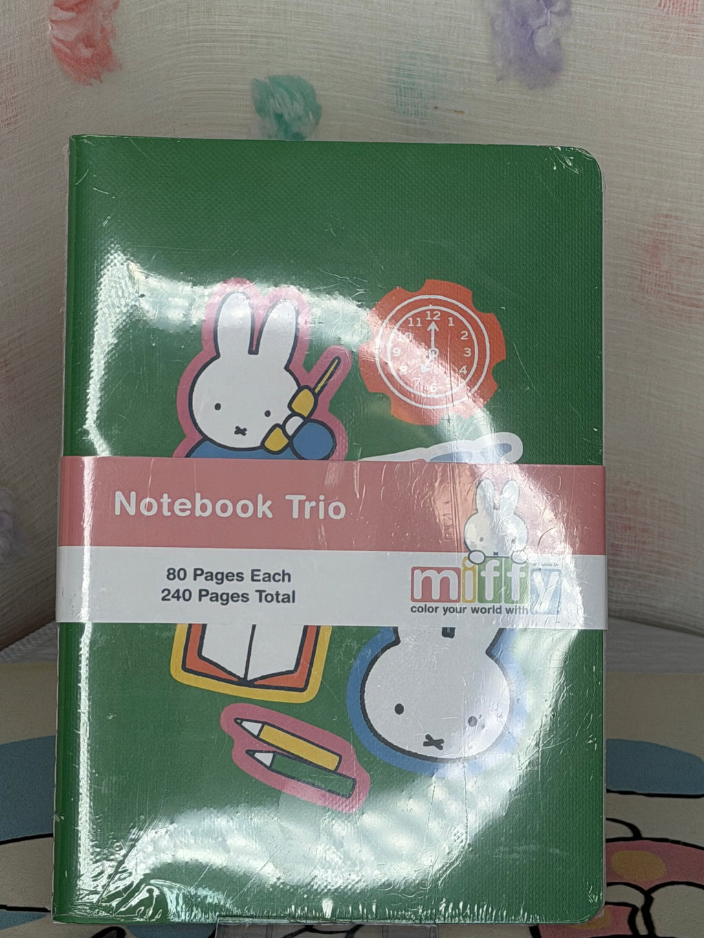 Miffy Miffy Notebook Trio 3-Pack Lined Pages 80 Pages Each Green Pink