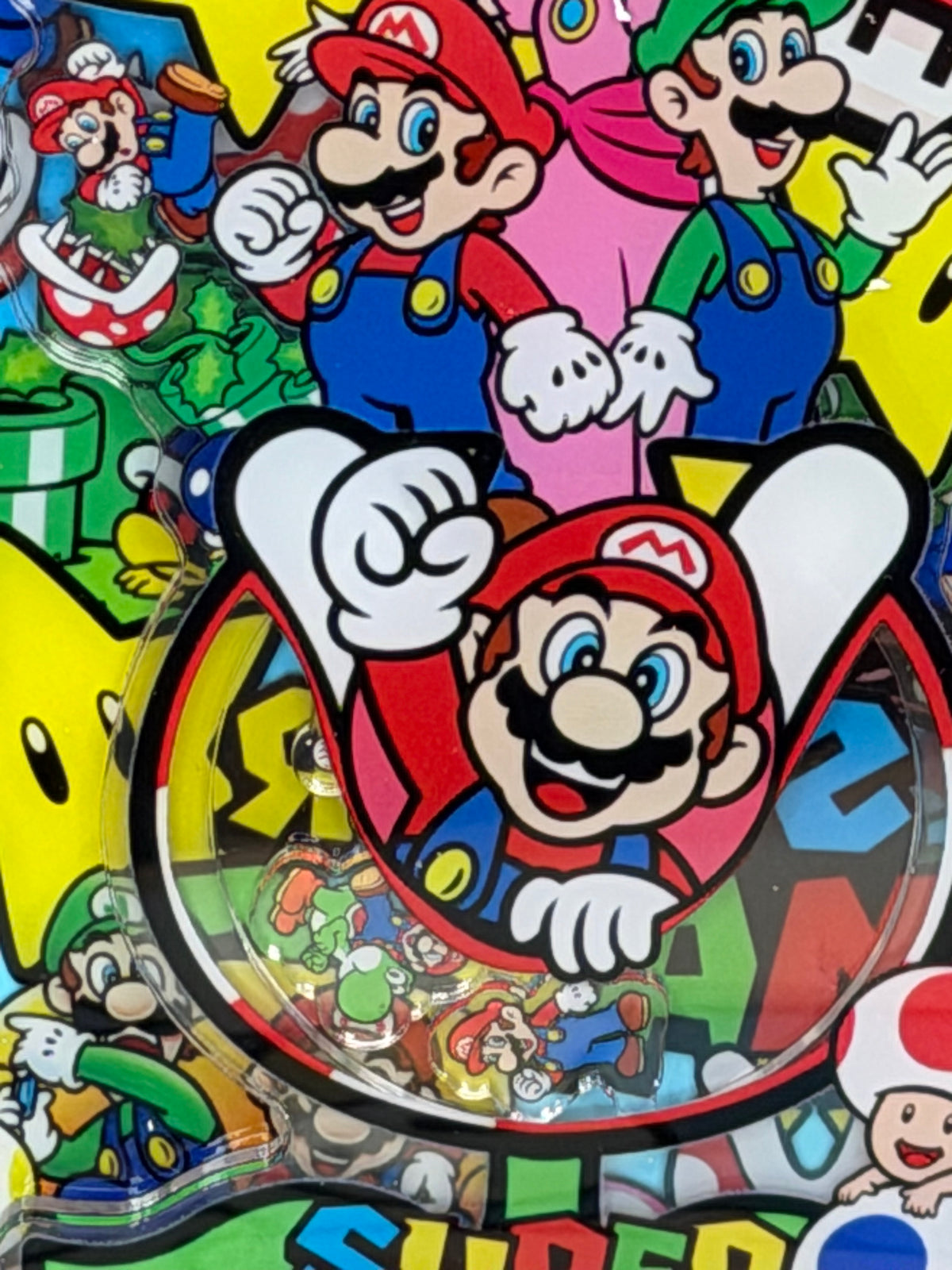Nintendo Super Mario Bros A6 Mini Binder Shaker Notebook Blue Cover Multicolor