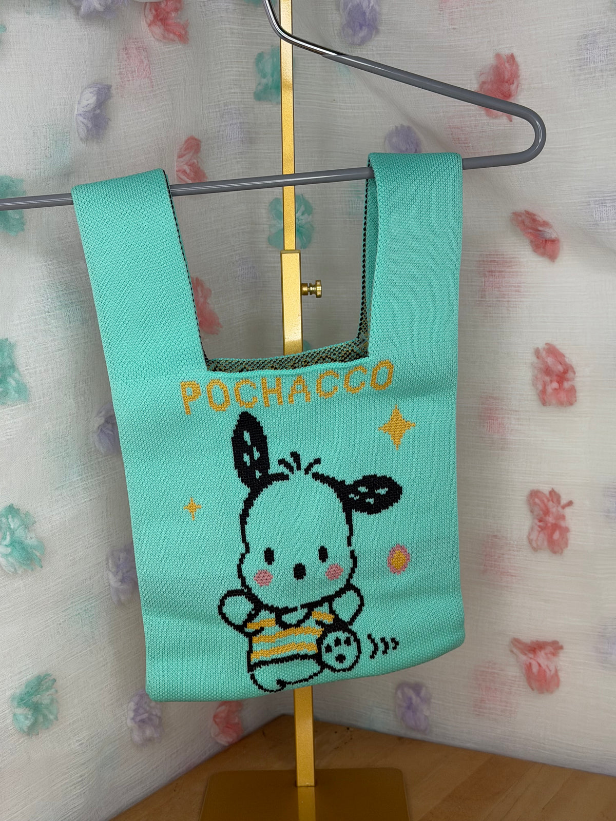 Sanrio Pochacco Knit Hand Tote Bag
