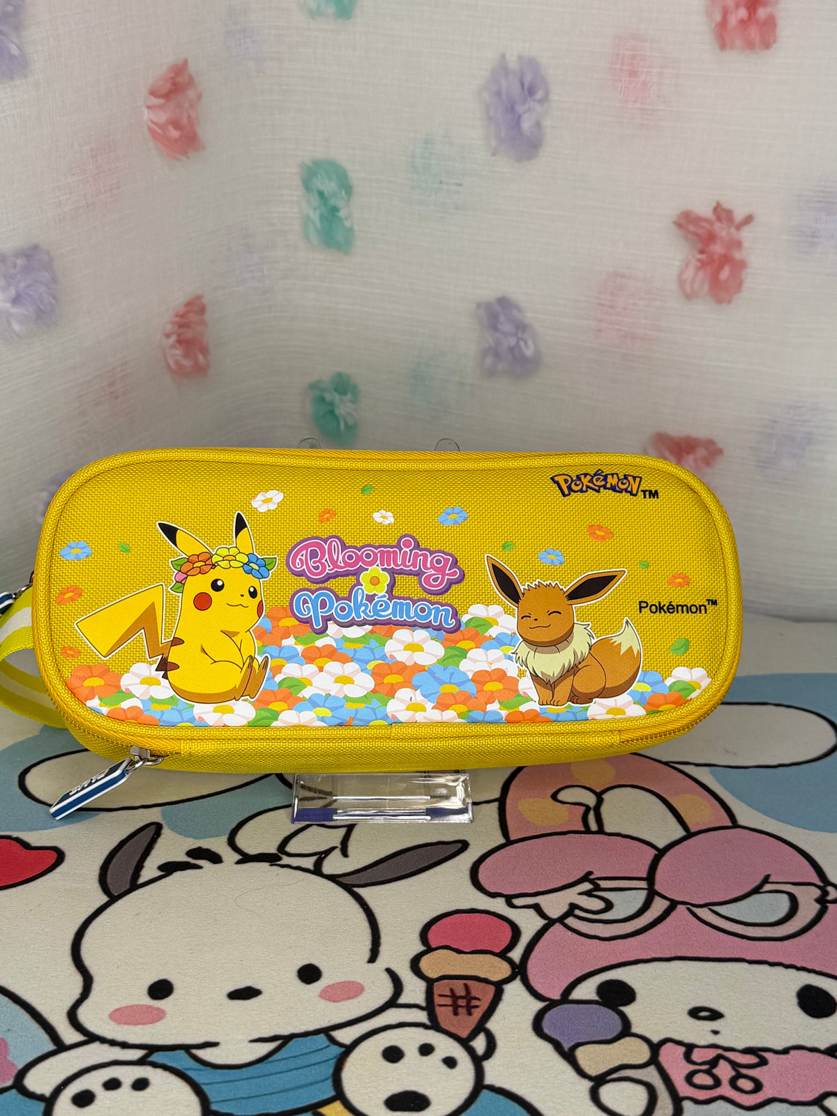 Pokémon Waterproof Pencil Case Zip Pouch Pikachu Eevee Yellow Multicolor