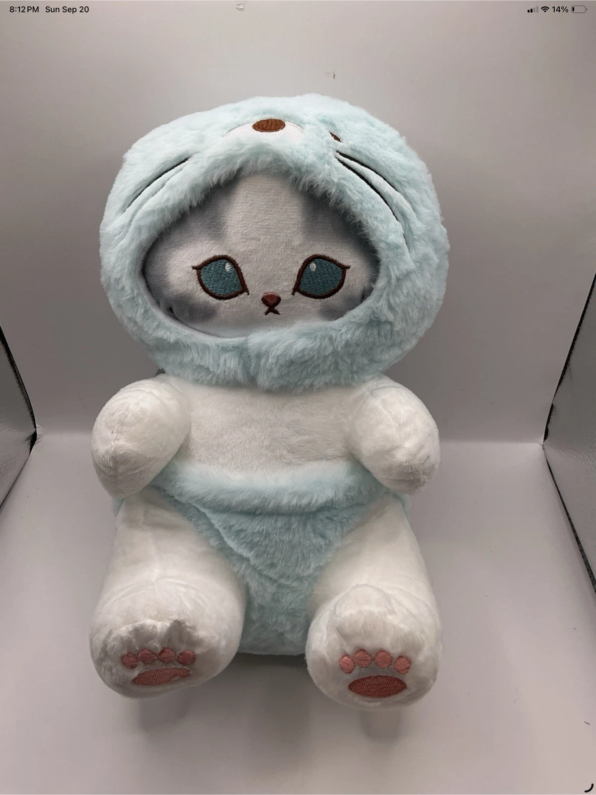 Mofusand Gray Cat In Seal Costume Plush 11" Very Soft