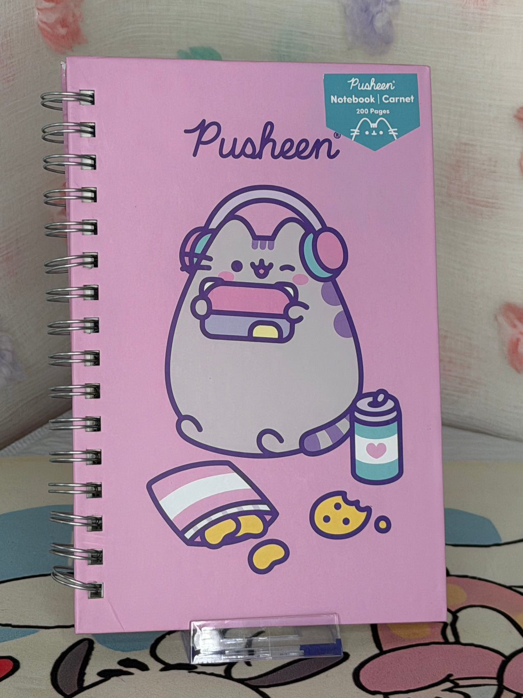 Pusheen Cute Cat Spiral Notebook Pink Lined Journal 200 Pages