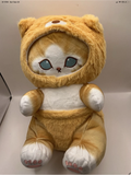 Mofusand Brown Cat In Dog Costume Plush 11" Very Soft
