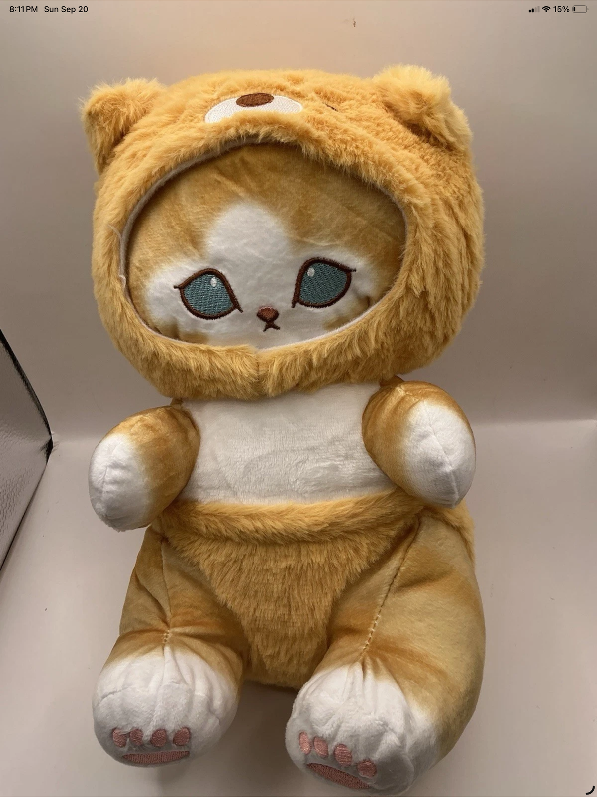 Mofusand Brown Cat In Dog Costume Plush 11" Very Soft