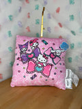 Sanrio Hello Kitty and Friends Square Throw Pillow Pink Multicolor Polyester